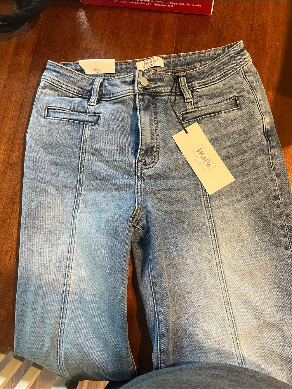 Moco boutique Light Blue High-Rise Women's Jeans with Front Seams